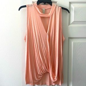 Allison Joy Wrap Tank Top. Size Med (oversized style) Color Salmon